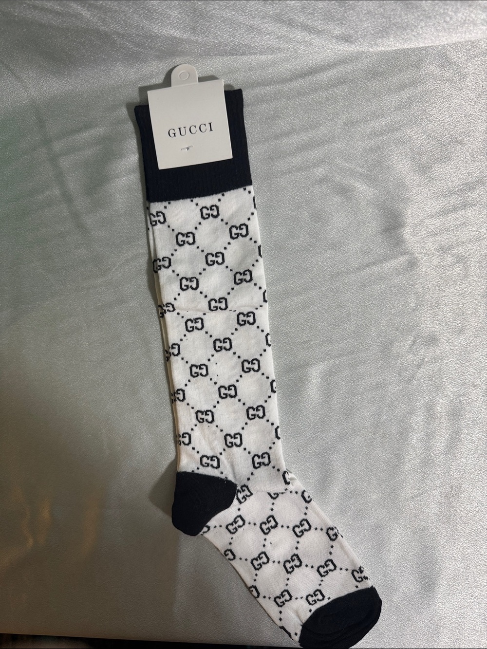 Gucci White Women’s Socks with Black GG Motif🔥New!